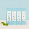 lot de 4 recharges dentifrice menthe pimpant contexte